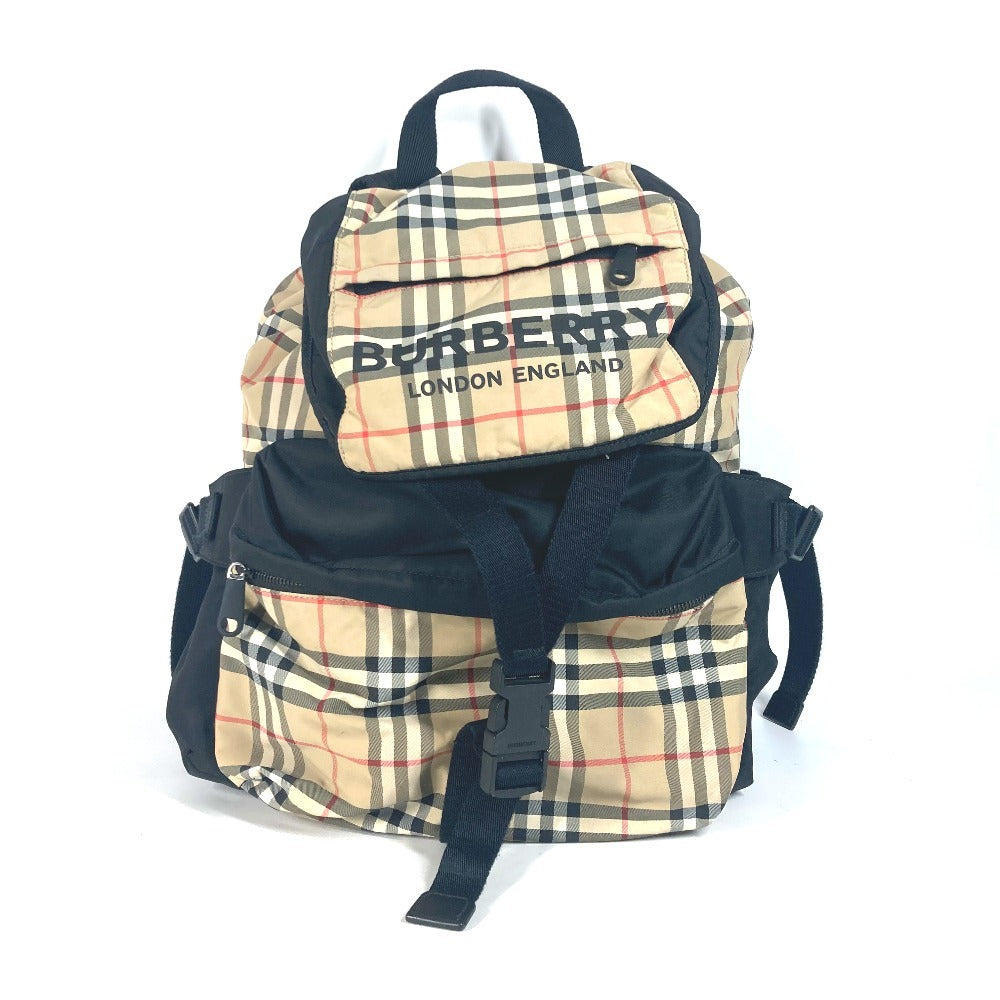 Burberry Backpack Check Nylon Beige Logo