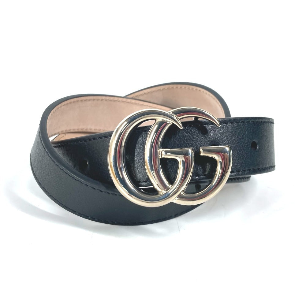 Gucci GG buckle L Leather Black Belt