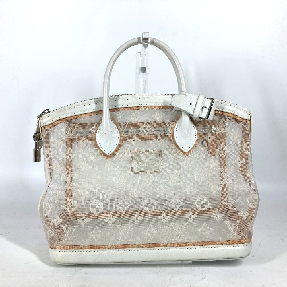 Louis Vuitton M40699 Transparent Lockit Monogram Leather Nylon White Handbag