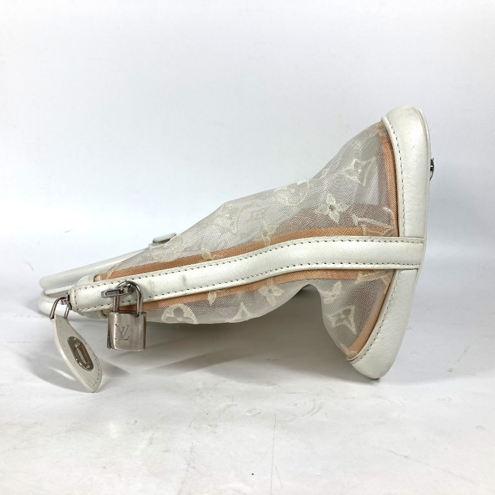 Louis Vuitton M40699 Transparent Lockit Monogram Leather Nylon White Handbag