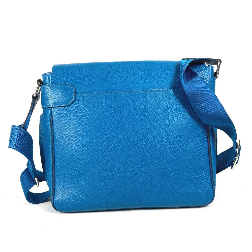 Louis Vuitton M32823 Taiga Roman PM Leather Blue Shoulder Bag