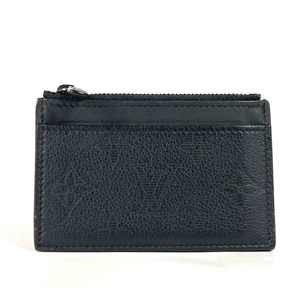 Louis Vuitton Coin M82245 shadow compact coin Monogram Leather Black Wallet Case