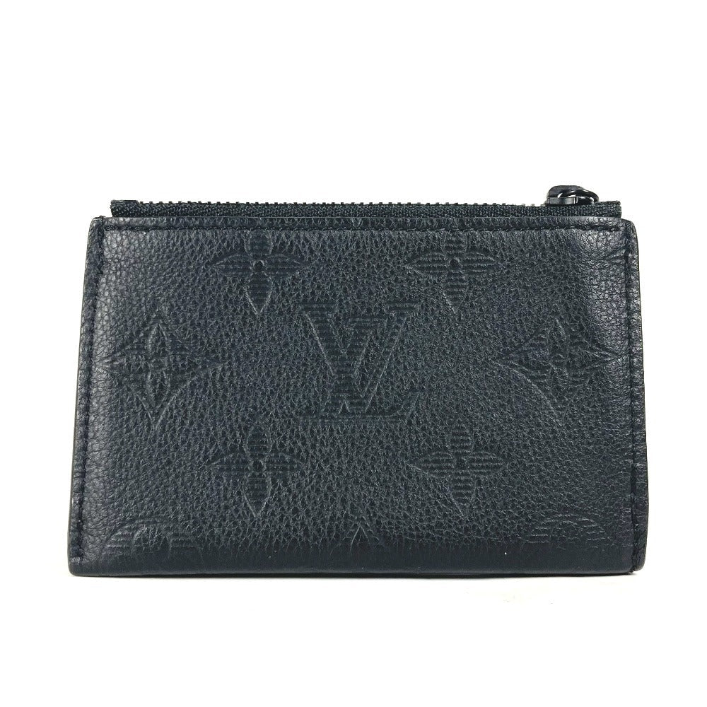 Louis Vuitton Coin M82245 shadow compact coin Monogram Leather Black Wallet Case