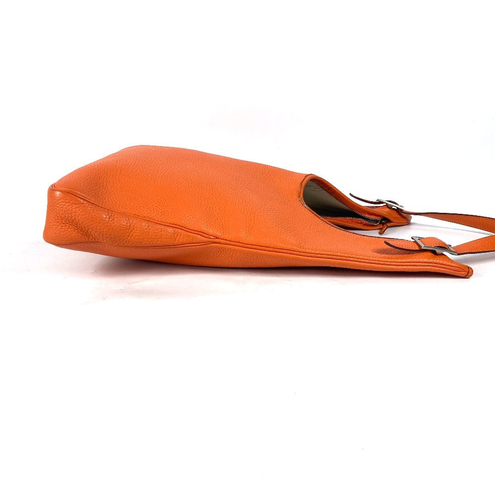 Shoulder Bag Taurillon Clemence Orange Masai Pm
