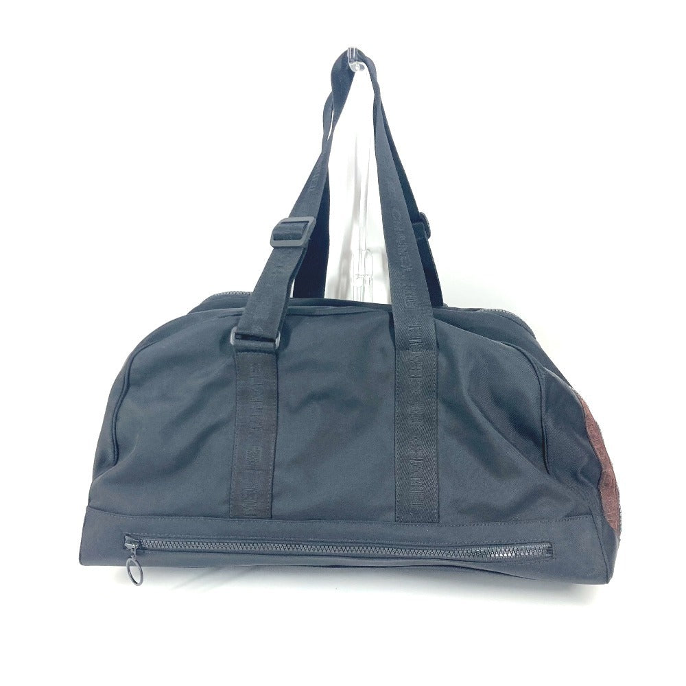 Chanel Boston Duffel Nylon Sports CC COCO Black Travel Bag