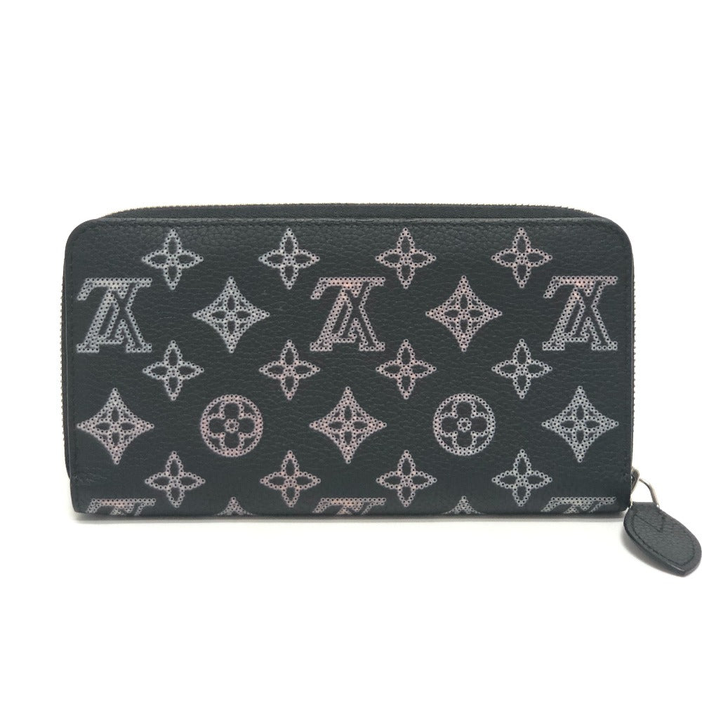 Louis Vuitton Long Purse M81703 mahina Monogram Leather Black Wallet Case