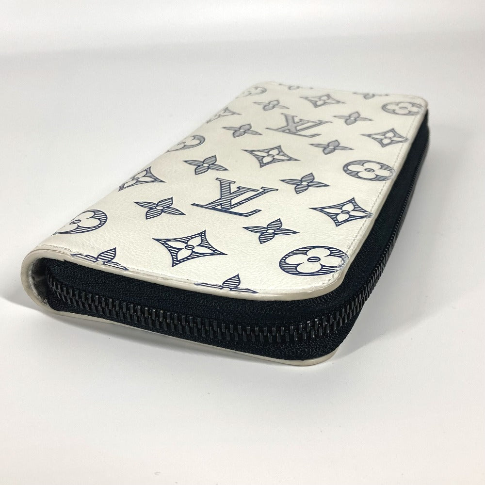 Louis Vuitton Long Purse M83381 shadow Zippy Monogram Leather White Wallet Case