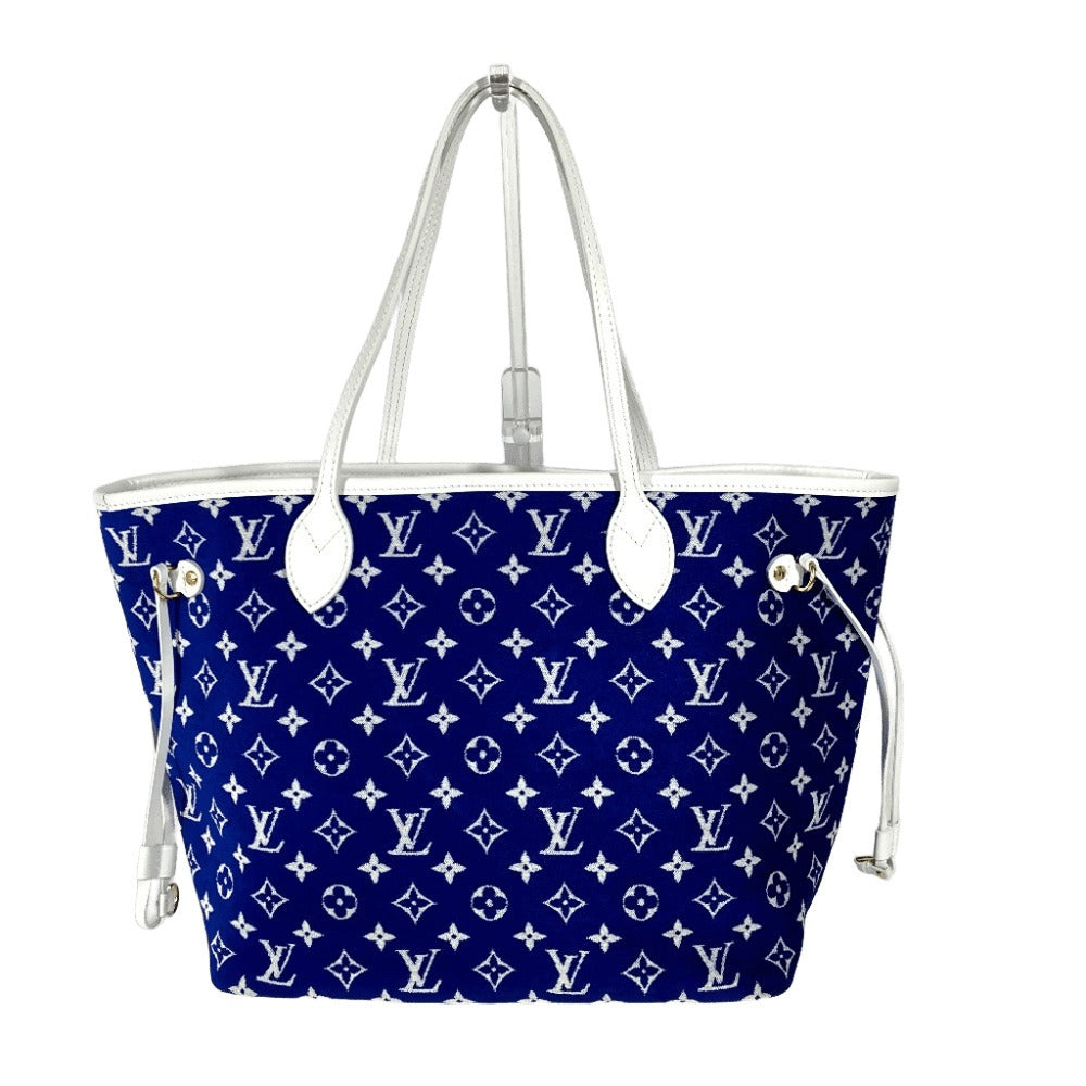 Louis Vuitton M46620 Jacquard Velvet jacquard velvet Monogram Blue Neverfull Shoulder Bag