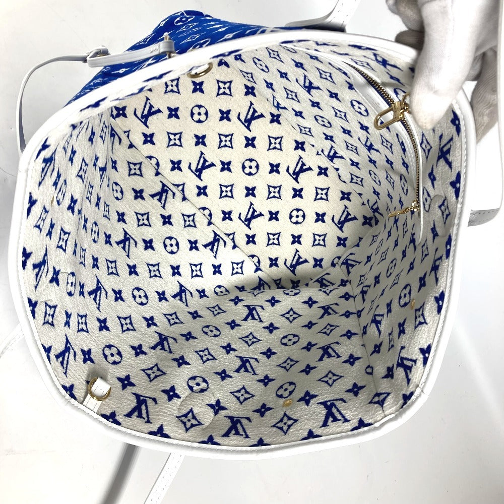 Louis Vuitton M46620 Jacquard Velvet jacquard velvet Monogram Blue Neverfull Shoulder Bag