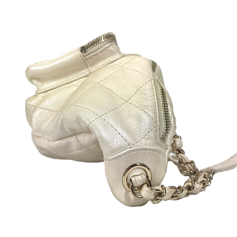 Chanel Sling Champagne Waist 2-way CC COCO Gold Leather Crossbody Bag
