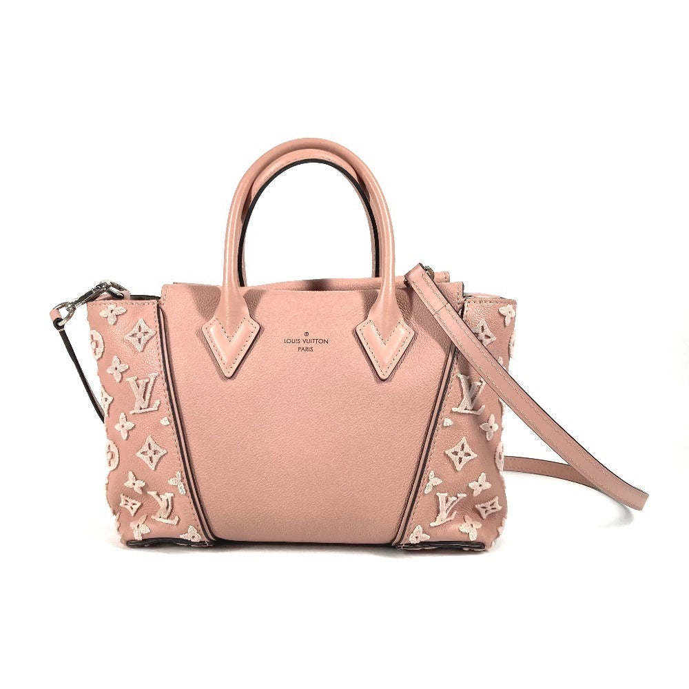 Louis Vuitton M94639 Veau Cashmere velour W Monogram Leather Pink Tote Bag