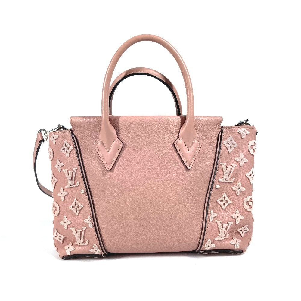 Louis Vuitton M94639 Veau Cashmere velour W Monogram Leather Pink Tote Bag