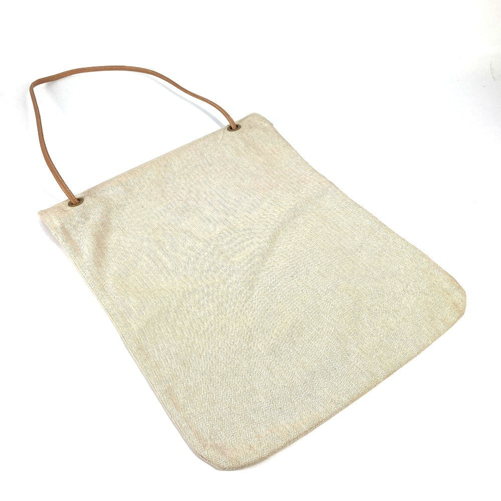 Hermes Shoulder Bag Cotton Sac Aline Gm Unisex Unisex White