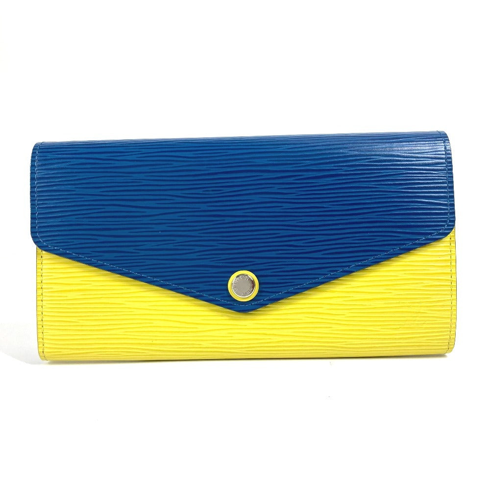 Louis Vuitton Long Purse M60528 Epi Leather Blue Wallet Case