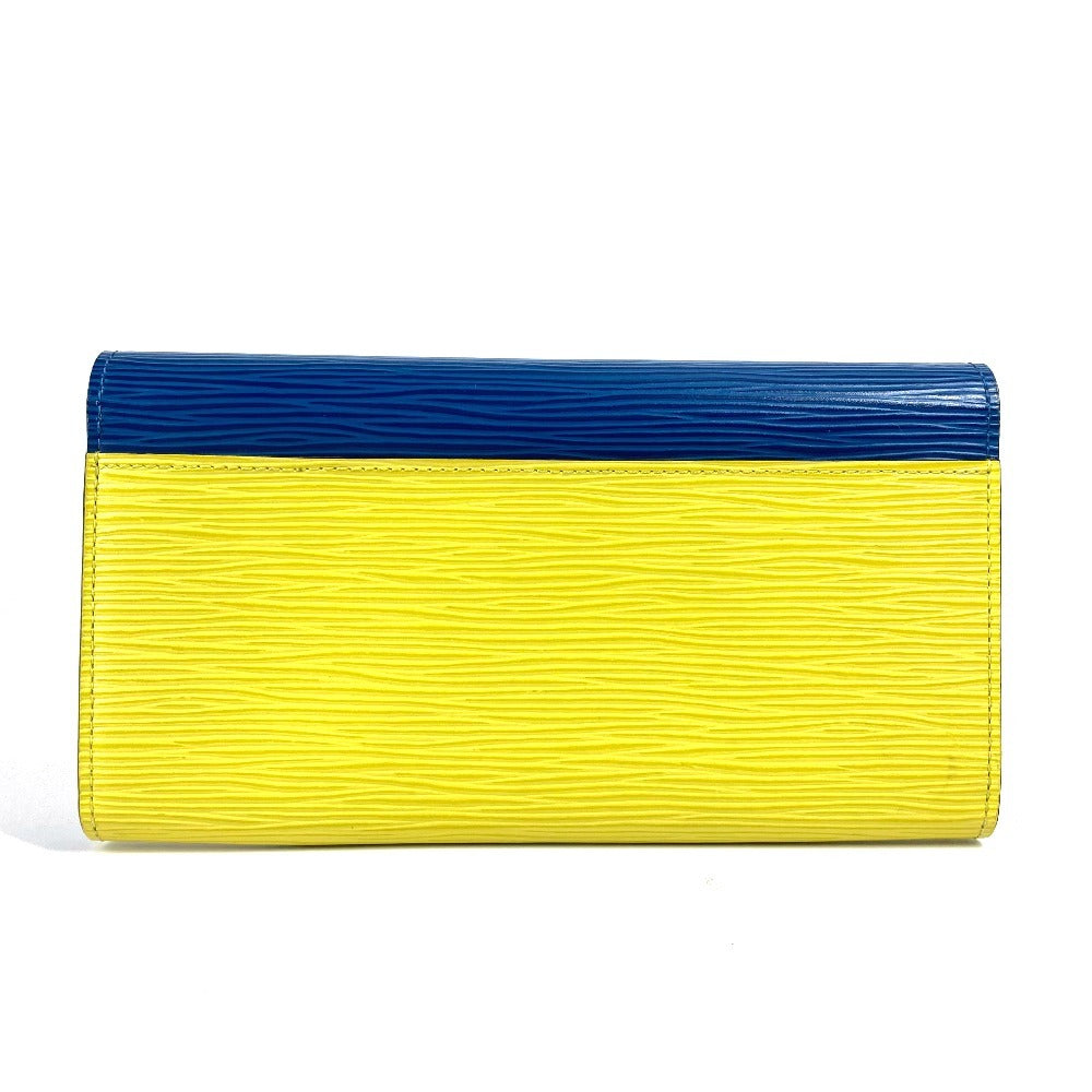 Louis Vuitton Long Purse M60528 Epi Leather Blue Wallet Case