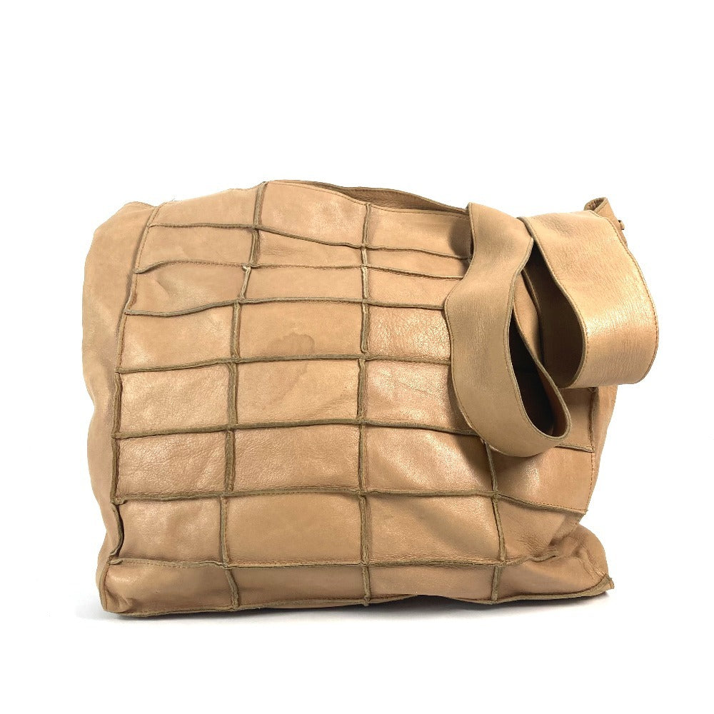 Chanel Chocolate bar Beige Leather Shoulder Bag