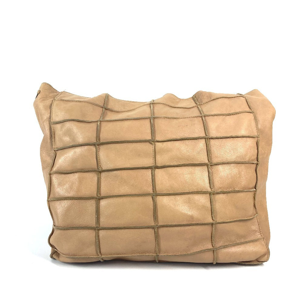 Chanel Chocolate bar Beige Leather Shoulder Bag