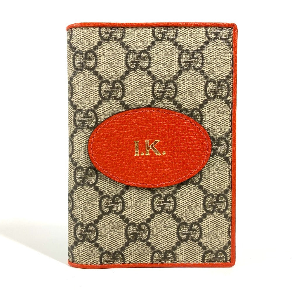 Gucci GG Supreme GG Supreme logo Leather Canvas Orange Wallet Case