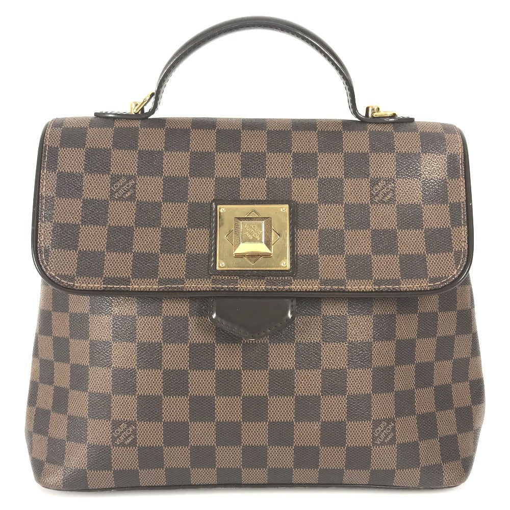 Louis Vuitton N41168 Damier Bergamo MM Canvas Brown Handbag