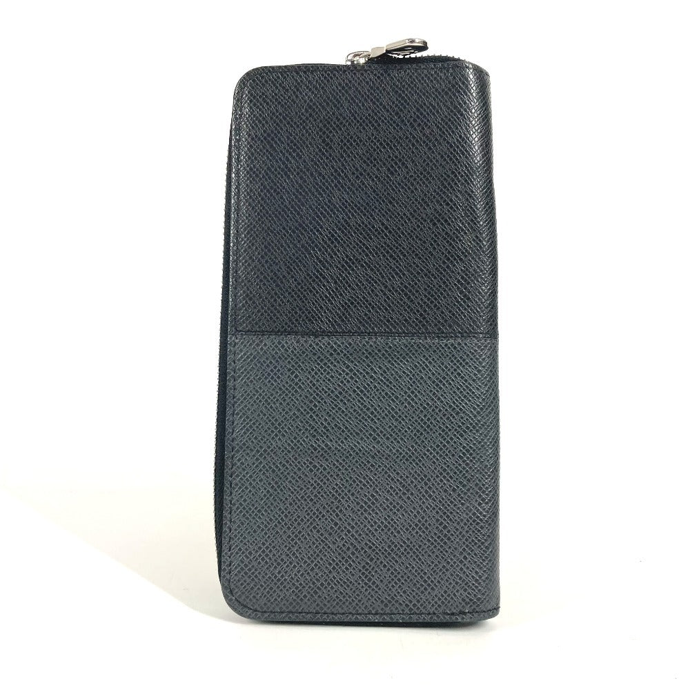 Louis Vuitton Long Purse M30731 Taiga Leather Black Wallet Case