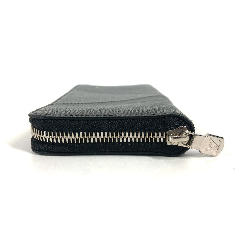 Louis Vuitton Long Purse M30731 Taiga Leather Black Wallet Case