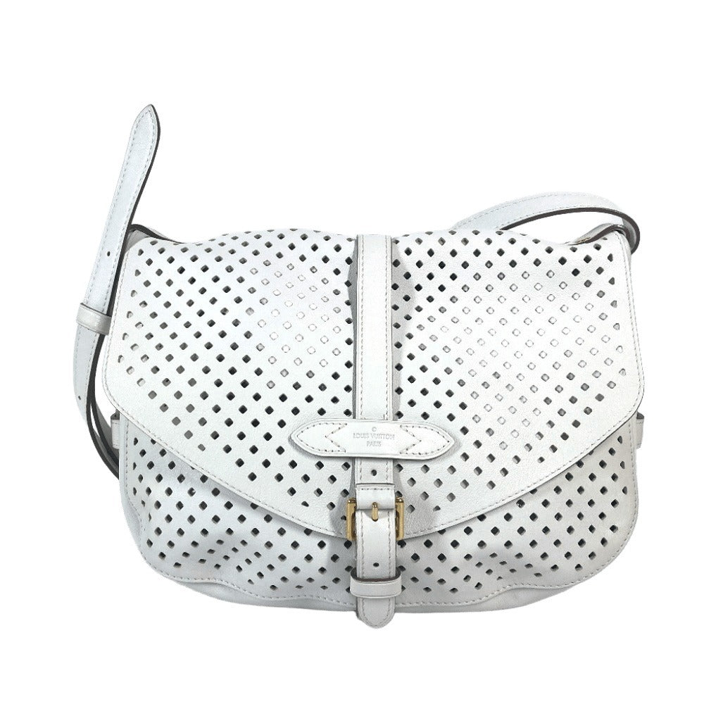 Louis Vuitton M93997 Perfo Le Flore Saumur Leather White Shoulder Bag