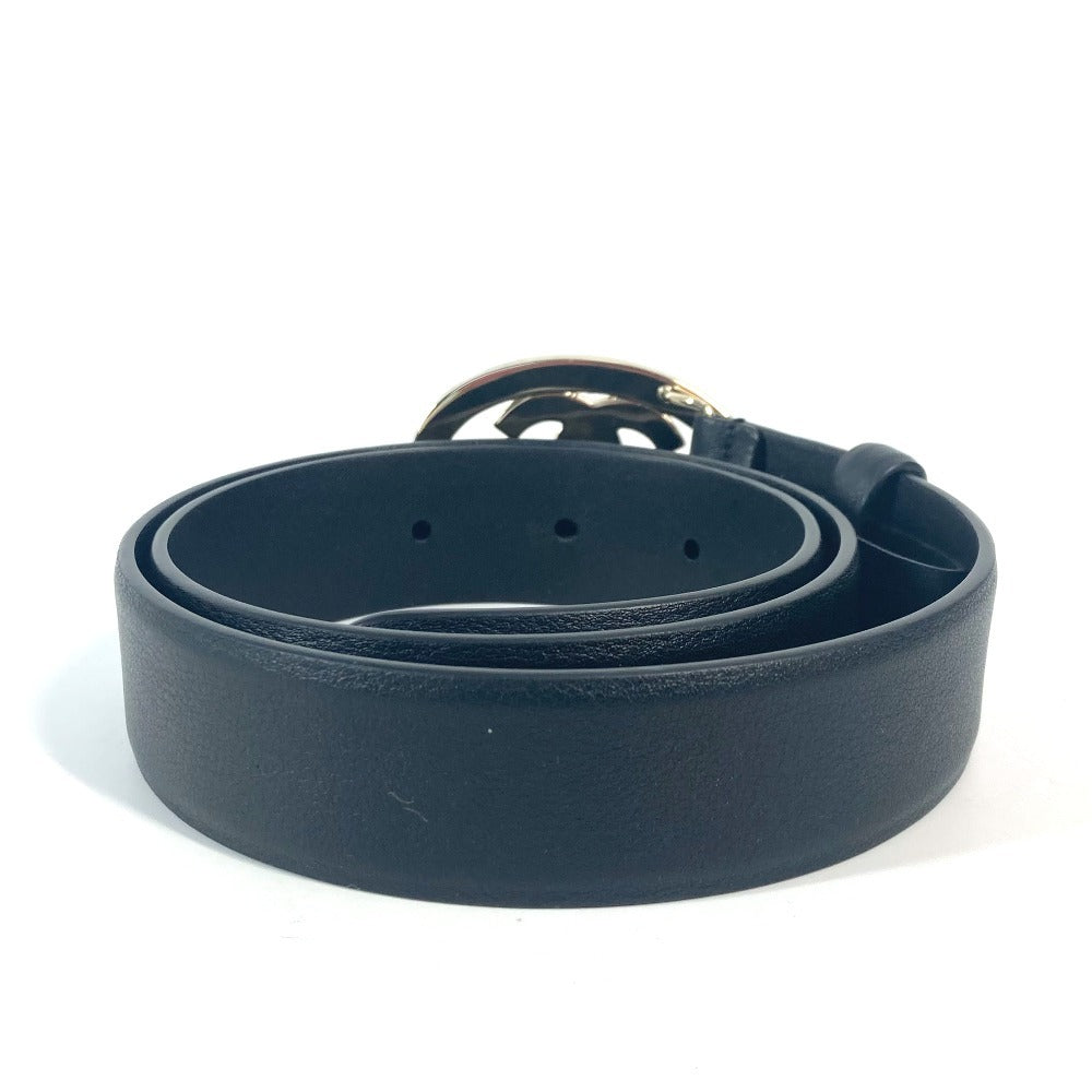Chanel belt B24A CC COCO Mark Round Black Leather
