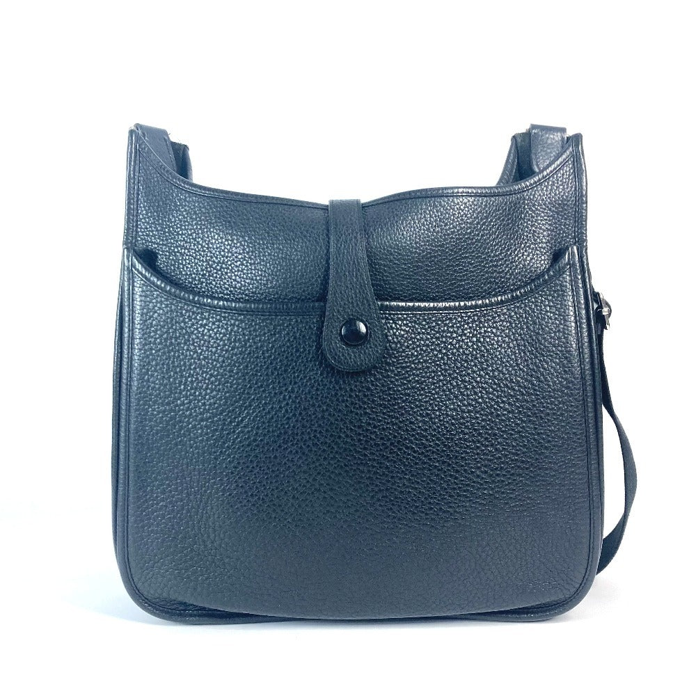 Hermes Shoulder Bag Taurillon Clemence Evelyn Gm Mens Black