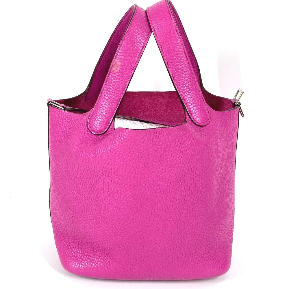 Taurillon Clemence Picotan Lock Pm Women Pink Travel Bag