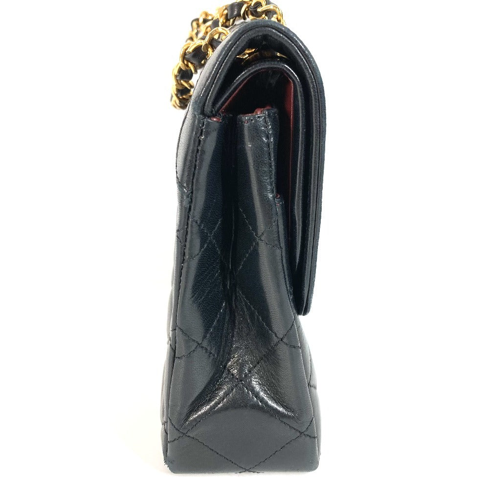 Chanel lambskin Matrasse quilting CC COCO Mark Black Shoulder Bag