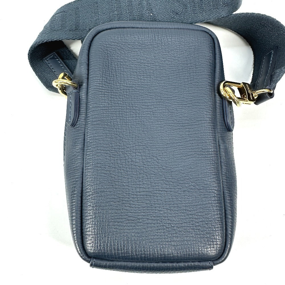 Louis Vuitton M81060 NIGO collaboration Double phone Monogram Leather Denim Blue Shoulder Bag