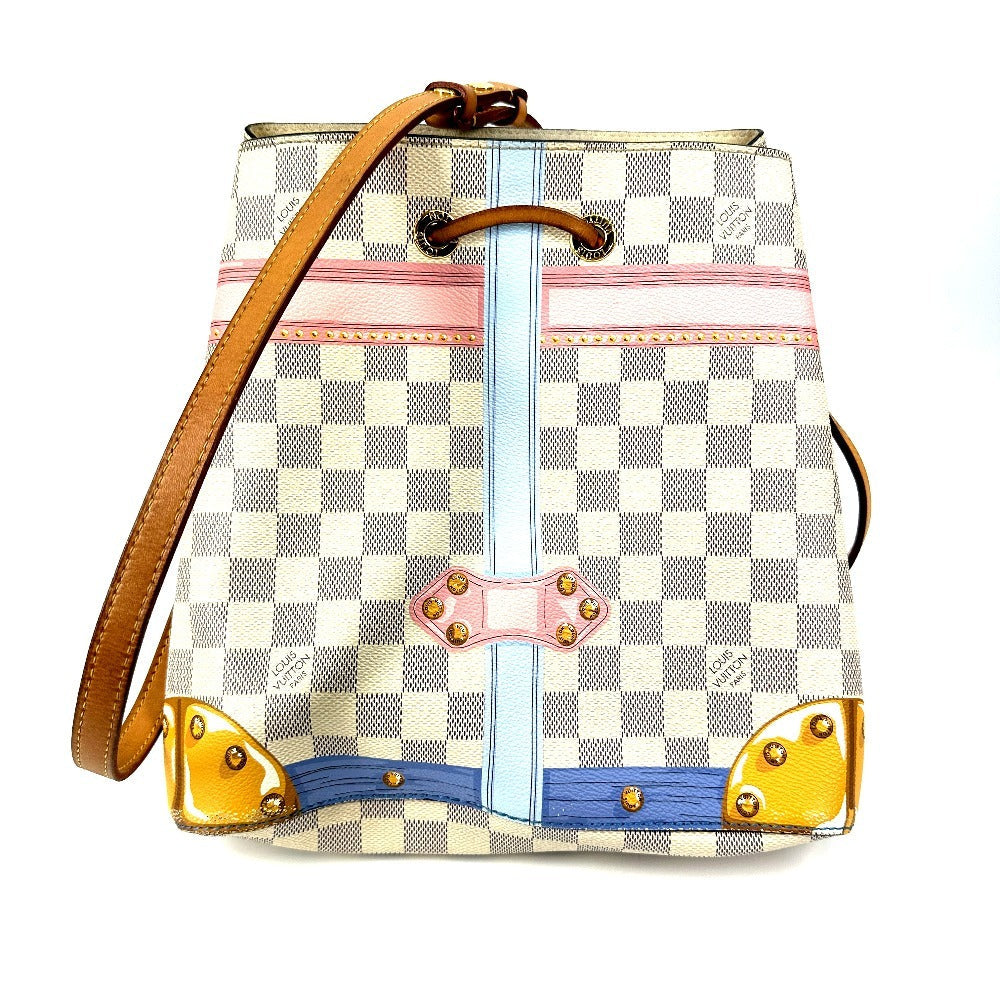 Louis Vuitton N41066 Damier Azur Damier Azur Canvas White Shoulder Bag