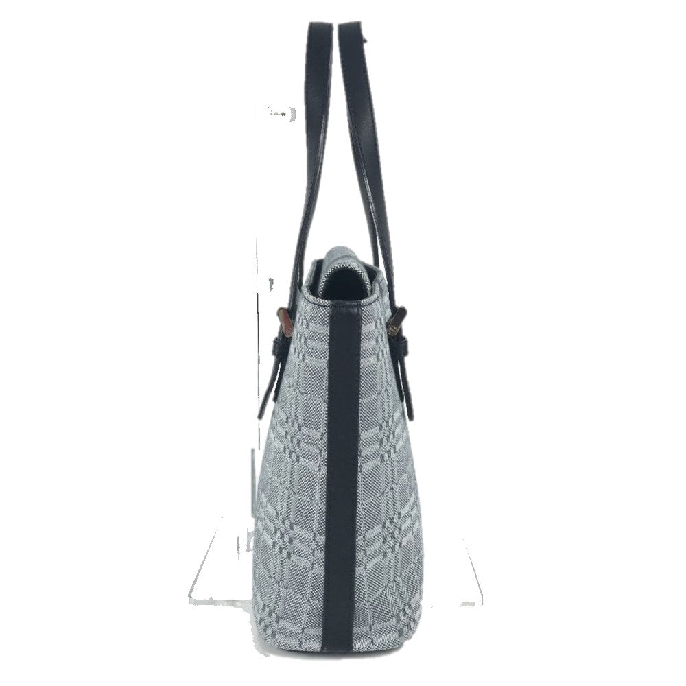Burberry G 250425 11 Leather Canvas Navy Travel Bag