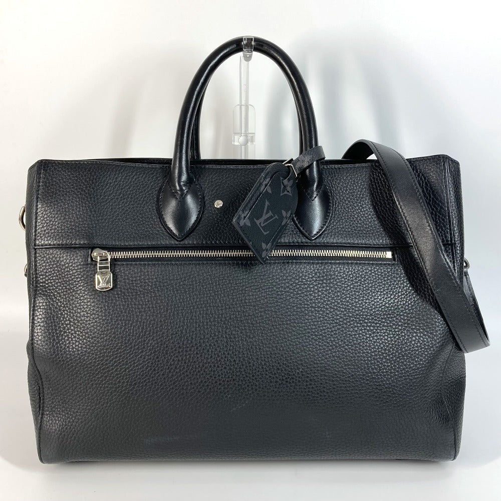 Louis Vuitton M55732 Taurillon Clemence Taurillon Clemence Leather Black Tote Bag