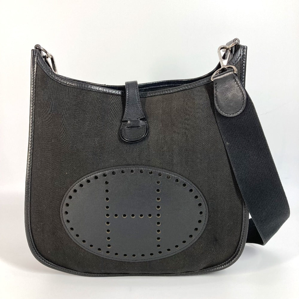 Shoulder Bag Punching Logo Evelyn Pm Evelyn Leather Canvas