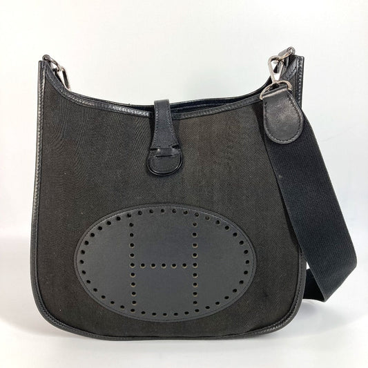Shoulder Bag Punching Logo Evelyn Pm Evelyn Leather Canvas