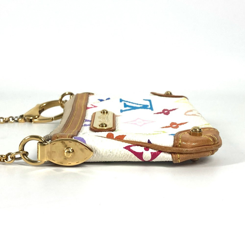 Louis Vuitton M60098 Pochette Mira PM Monogram Canvas White Multicolor Clutch Bag