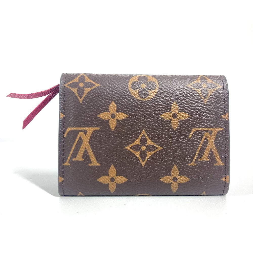 Louis Vuitton Folded Ｍ41939 Portomonet Rosali Monogram Canvas Pink Wallet Case