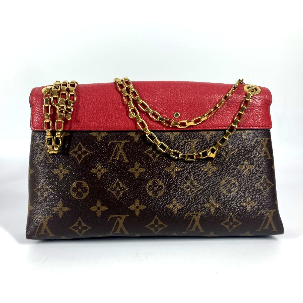 Louis Vuitton M41201 Palas Monogram Canvas Red Chain Shoulder Bag