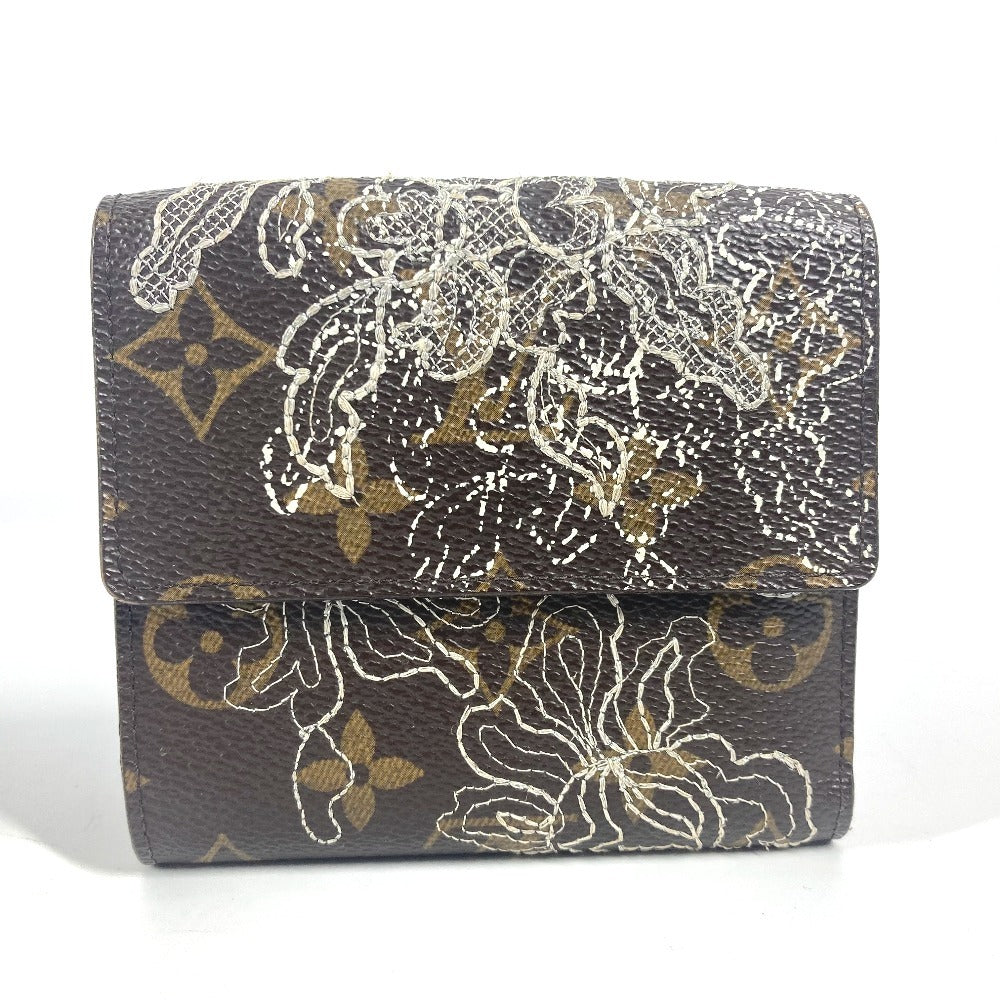 Louis Vuitton Trifold M95396 モノグラムダンティエル Portefeuille Elise Monogram Canvas Brown Wallet Case