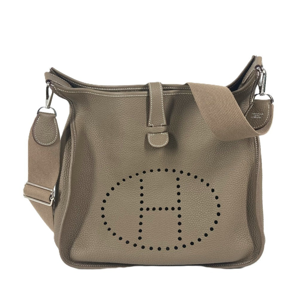 Shoulder Bag Taurillon Clemence Evelyn Gm Unisex(Unisex) Beige