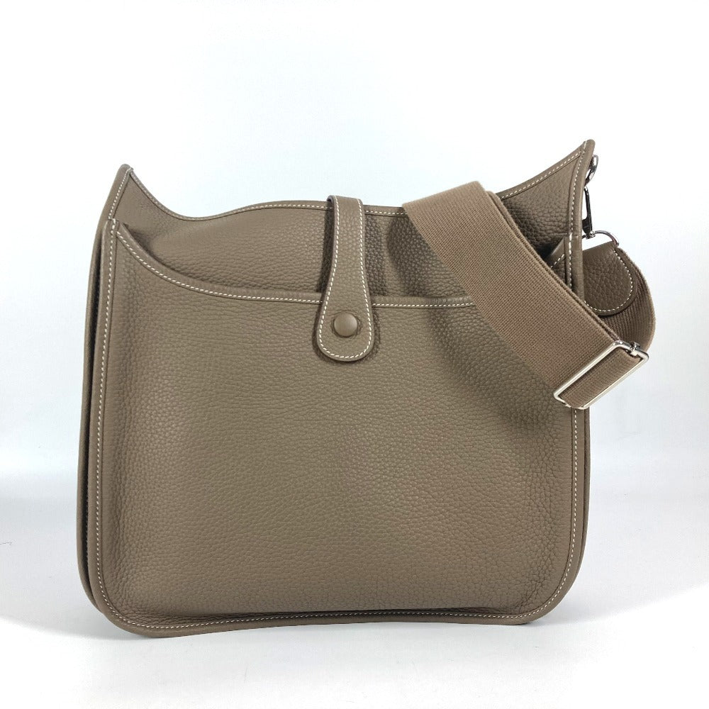 Hermes Shoulder Bag Taurillon Clemence Evelyn Gm Unisex Unisex Beige