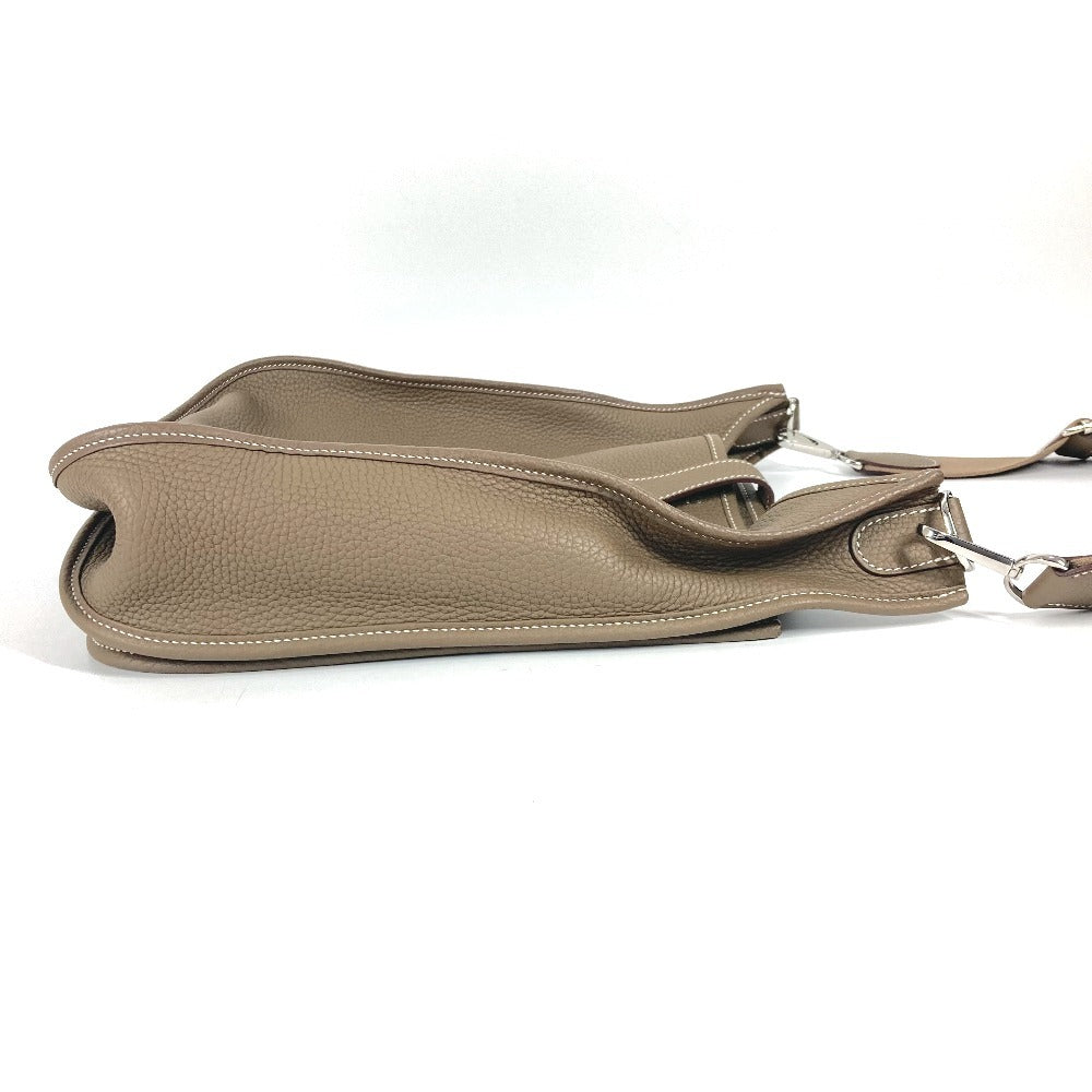 Hermes Shoulder Bag Taurillon Clemence Evelyn Gm Unisex Unisex Beige