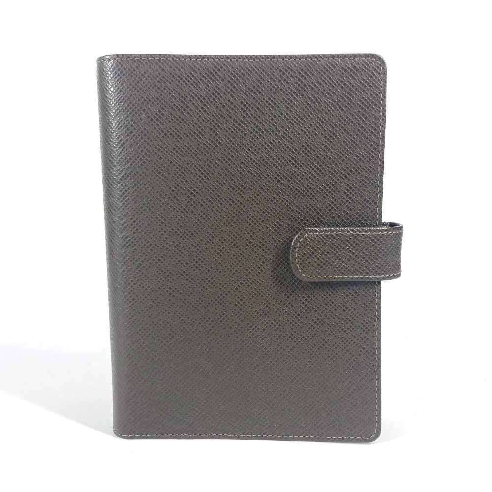 Louis Vuitton Notebook cover R20432 Taiga Leather Brown Handbag
