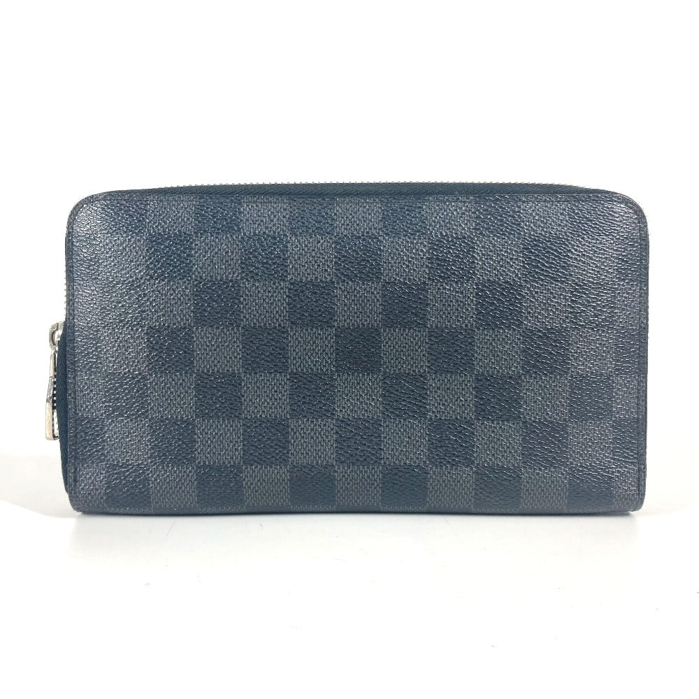 Louis Vuitton Long Purse N63077 Damier Grafitto Canvas Black Wallet Case G 26