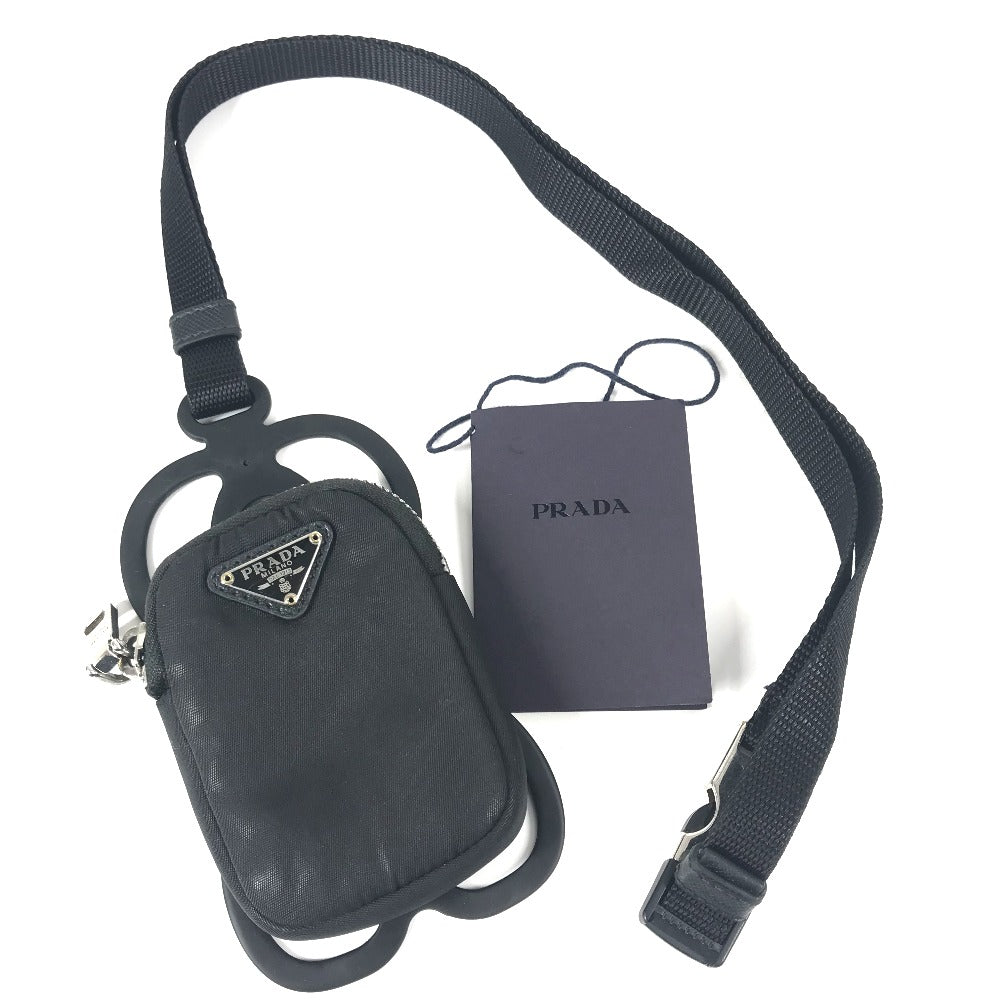 Mobile Case Triangle Plate Mens(Unisex) Handbag Nylon Black Travel Bag