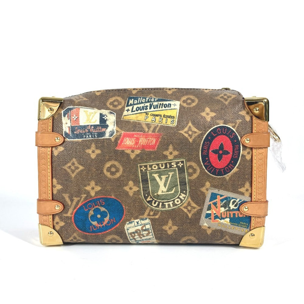 Louis Vuitton M47085 Coated flight mode Side Monogram Leather Canvas Brown Apparel