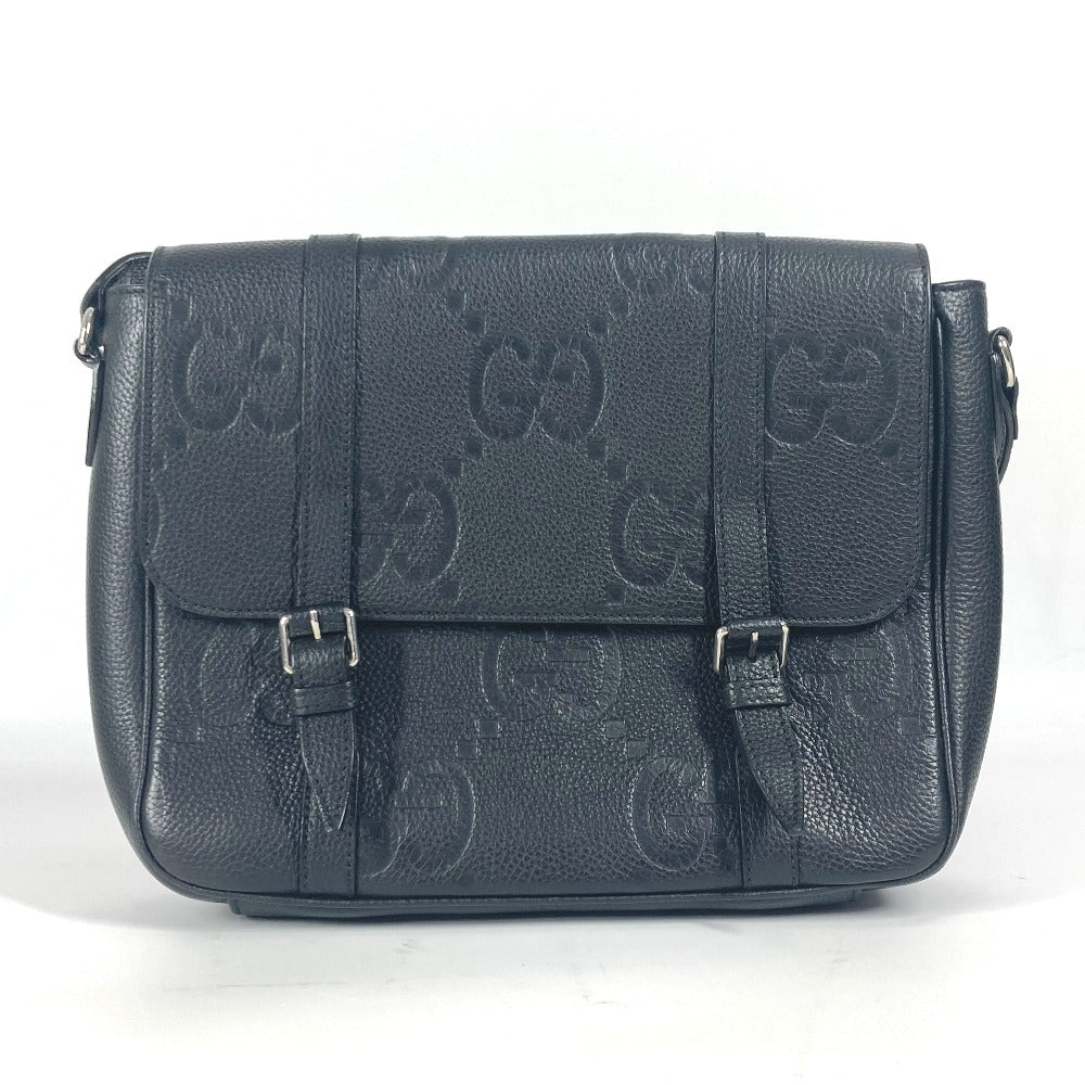 Gucci GG JUMBO MD Jumbo GG Leather Black Medium Shoulder Bag