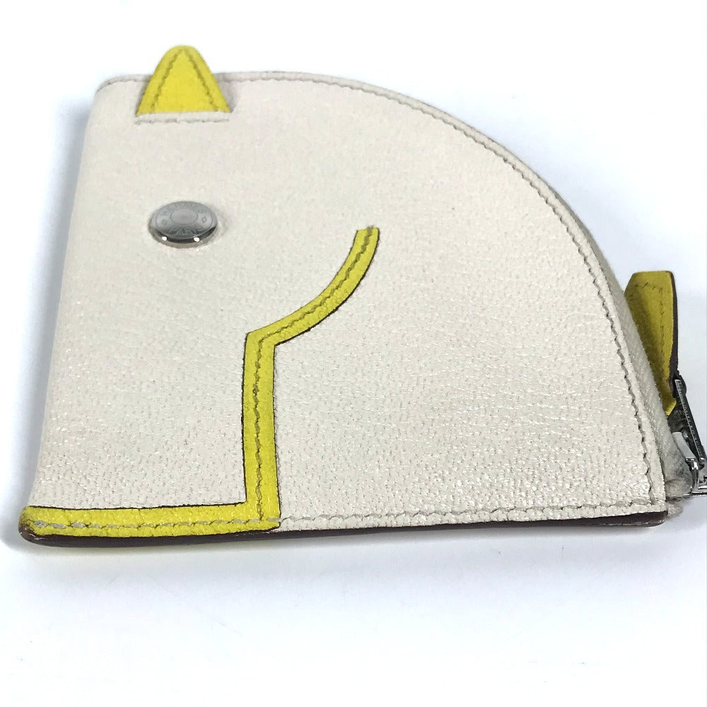 Coin Case Shave Paddock Cheval Horse Women White Travel Bag