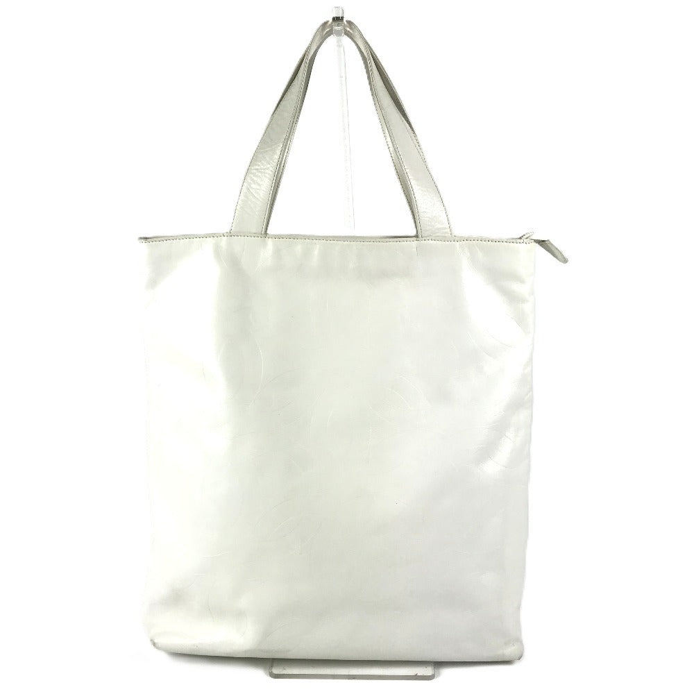Chanel CC COCO Mark overall logo White Leather Shoulder Bag